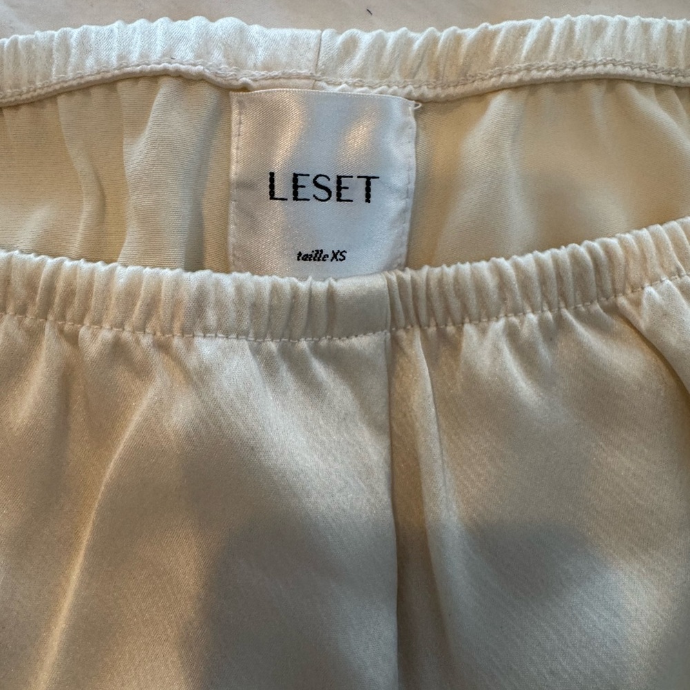 LESET Cream Wide-Leg Pants - Picture 5 of 5